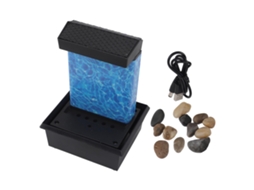 Fontana de Mesa com Cascata Iluminada Led Pedras Naturais Usb para Decoração | S/MARCA