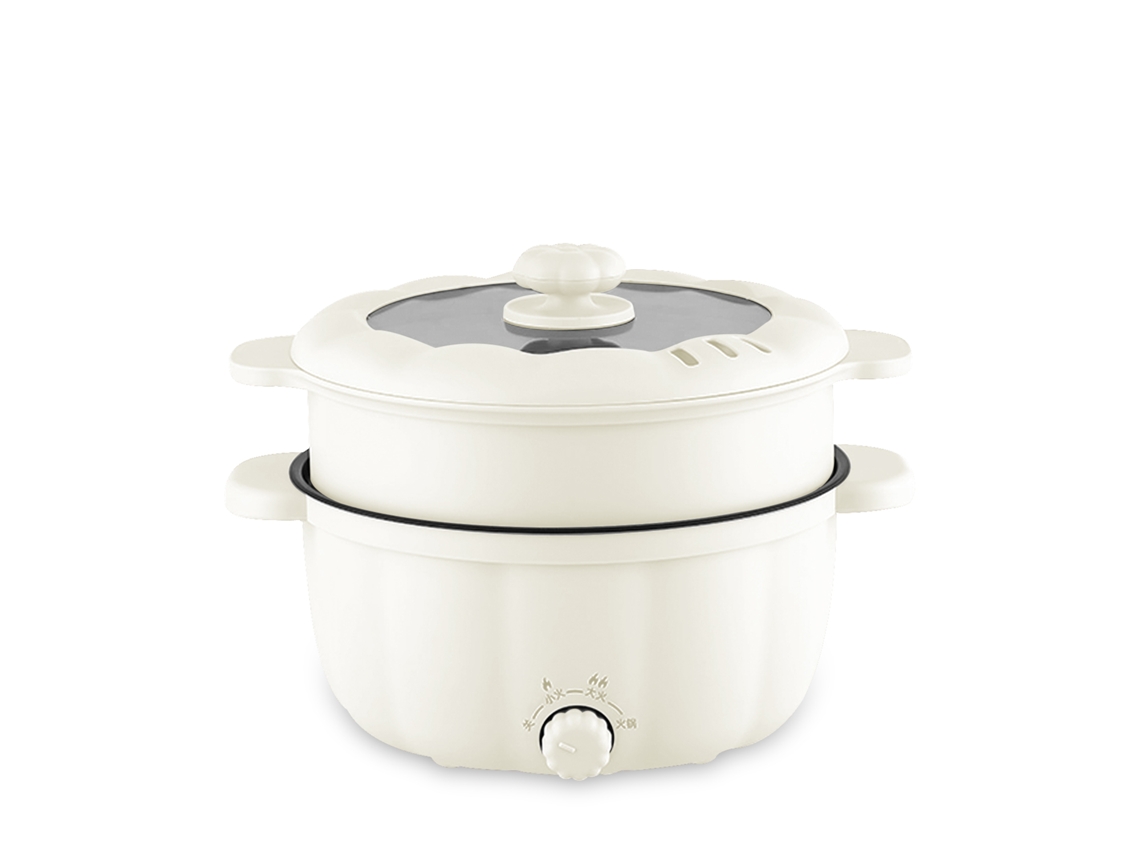 Panela Elétrica A Vapor Multifuncional. Três Temperaturas, 2,5l De Nível Duplo. Hot Pot, Refogar, Cozinhar No Vapor, Etc. Dam