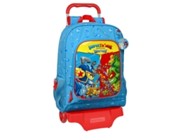 Mochila Escolar com Rodas Superthings Rescue Force 32 X 42 X 14 Cm Azul