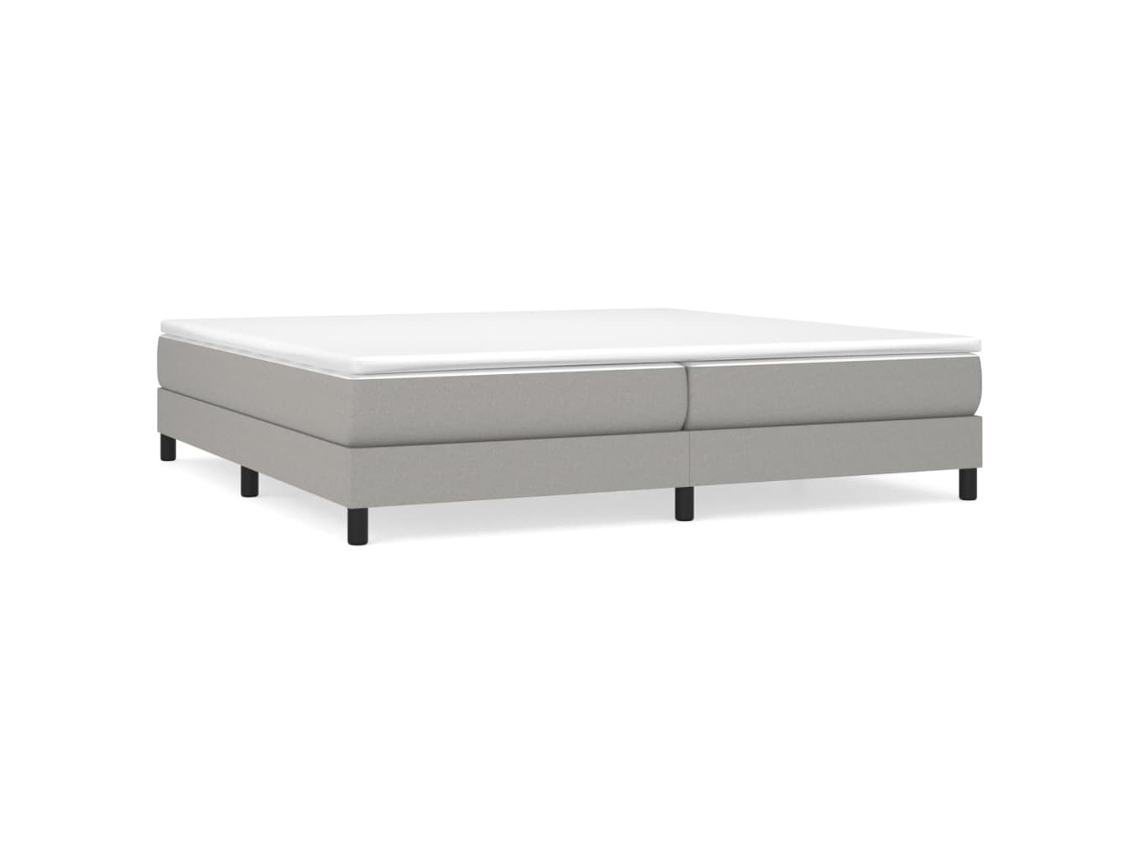 Cama com Molas/colchão 200x200 Cm Tecido Cinza claro MAISON EXCLUSIVE