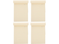 4 Peças Bloc-notes Juridique A4 Papier Épais Et Design Non Daté, Carnet Ligné Beige Destacável Para