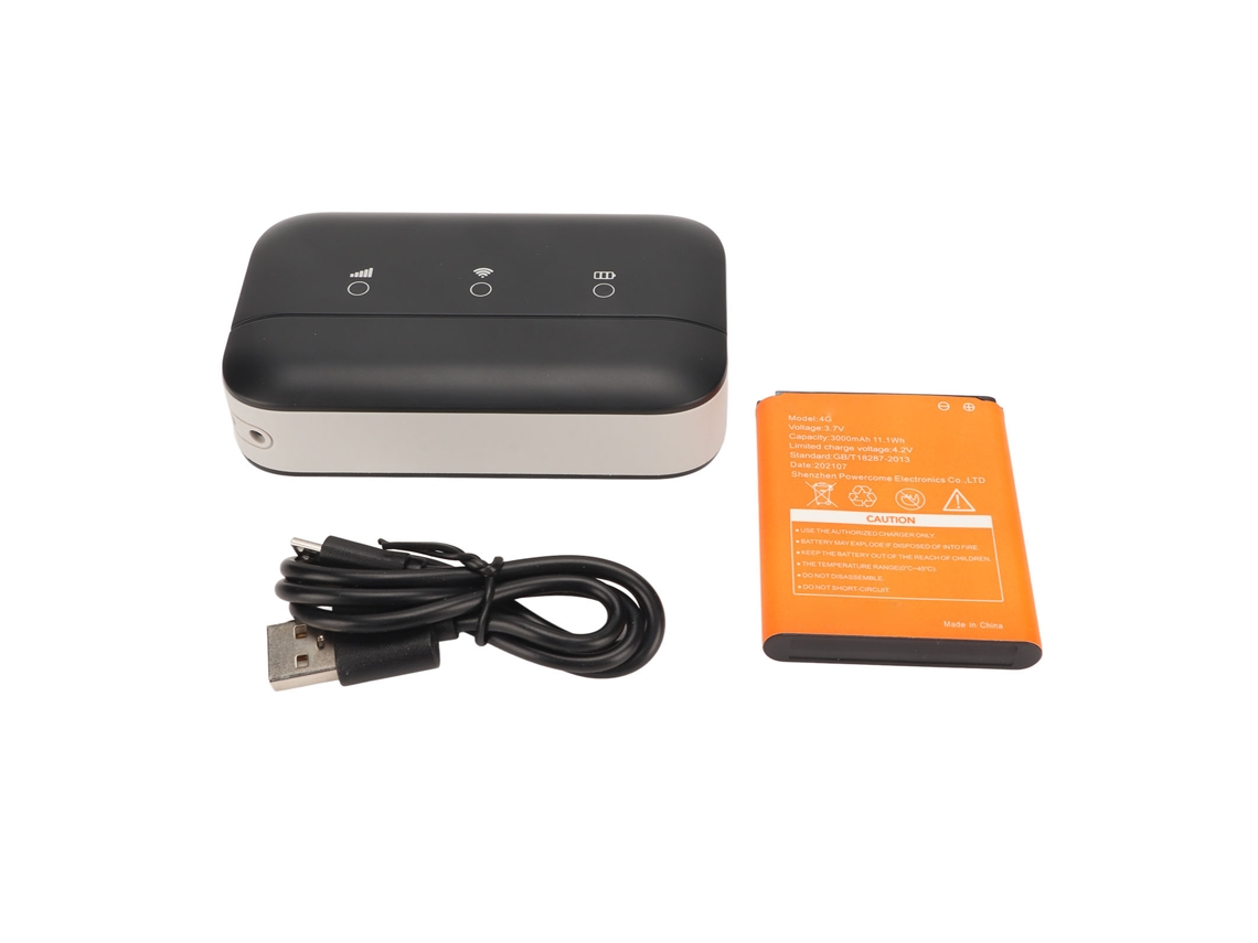 Roteador Wifi 4g Com Slot Para Cartão Sim, Roteador Sem Fio 4g Portátil Preto Para Telefone, Pc, Tablet E Laptop Slowmoose