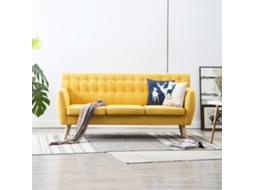 Vidaxl Sofá De 3 Lugares Estofos De Tecido 172x70x82 Cm Amarelo