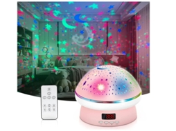 Projetor Star Night Light Para Quarto Infantil Com Temporizador E Controle Remoto Lâmpada Noturna Com 8 Opções De Cores E 3 Níveis De Brilho Bestvite