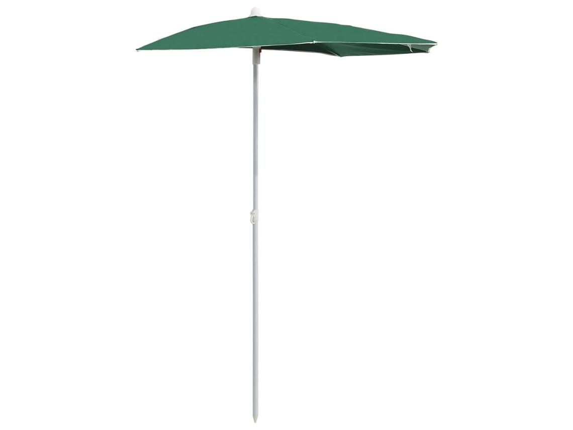 Guarda sol Semicircular com Mastro 180x90 Cm Verde MAISON EXCLUSIVE