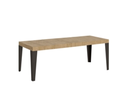 Mesa Extensível 180/440x90 Cm Flame Premium Carvalho Natural Pés Antracite Itamoby
