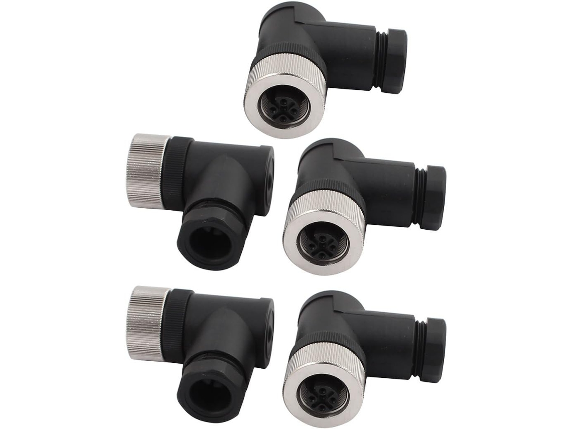 Conector IP67 M12w5k06 AC250V 4A, T Form F/f, 5 Peças, CHABERLU