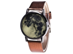 Reloj Analógico De Cuarzo Con Correa De Cuero Pu Para Hombre Y Mujer (café)