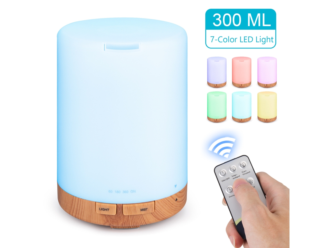Humidificador 300 Ml Difusor de Óleo Essencial de Aroma 7 Cores