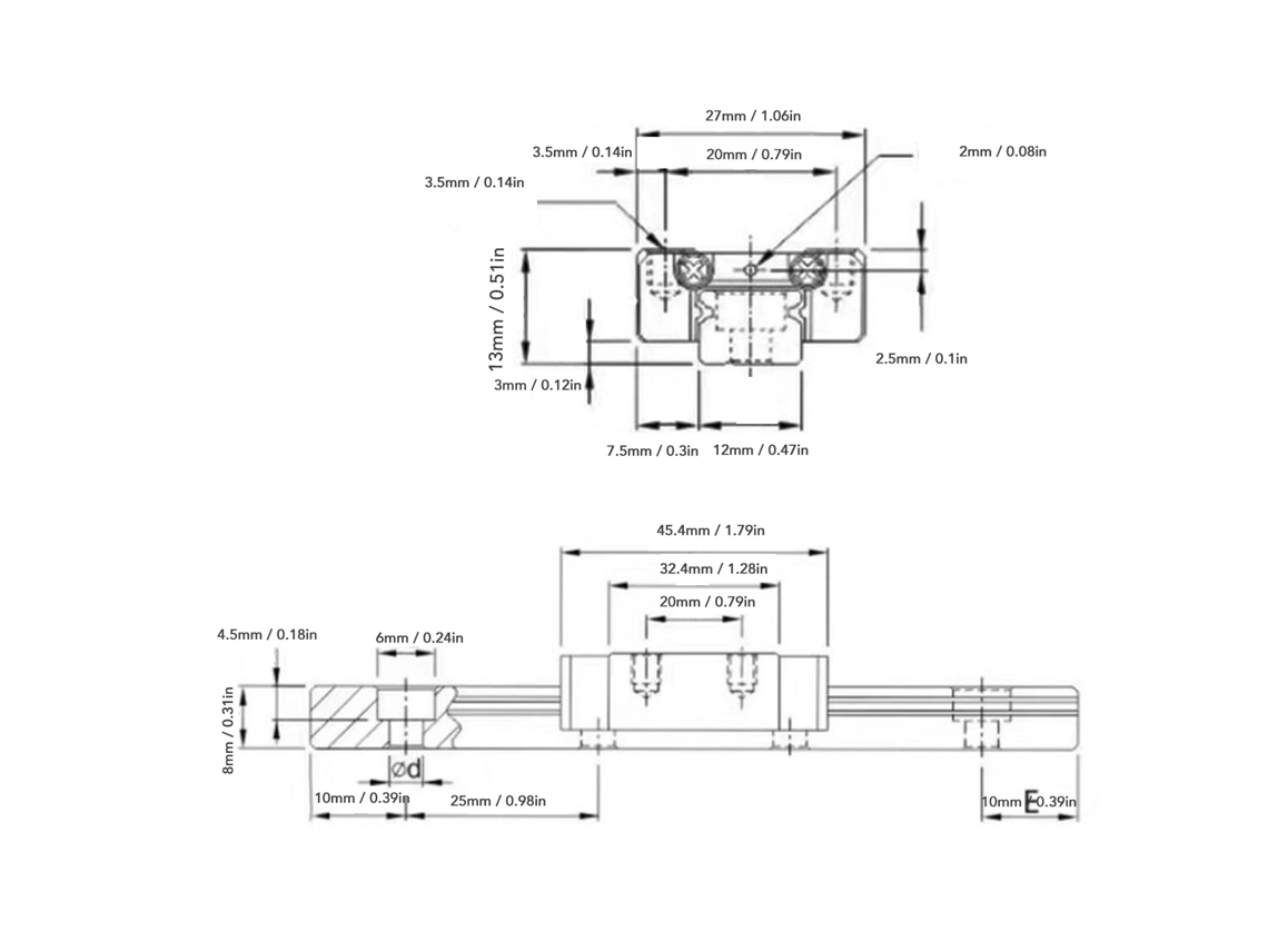 Laxiscreed Guia Linear De 100mm Em Aço Com Rolamentos, Microauto-centrante Para Precisão