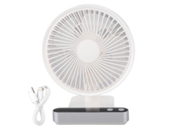 Ventilador De Mesa (4 Velocidades, Baixo Ruído, Oscilação Automática De 180 Graus)