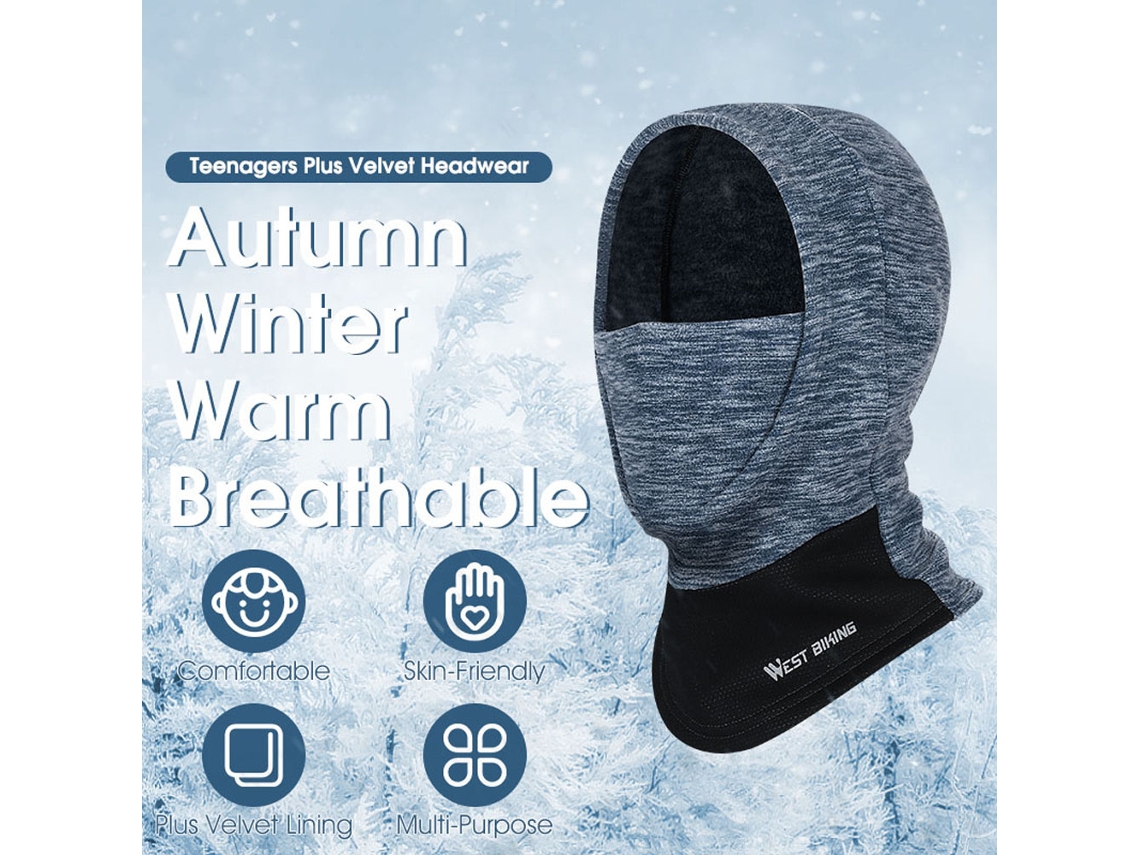 Capuz Quente Para Rosto E Pescoço Para Ciclismo Inverno Acessório Esportivo Outdoor Respirável Bicicleta Ski Corrida