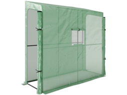 Estufa De Jardim Tipo Canoa, Com Portas De Enrolar, Resistente Às Intempéries, 200 Cm X 80 Cm X 200 Cm, Verde.
