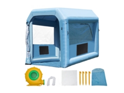 Cabine De Pintura Insuflável 3,9x2,4x2,4 M Com Filtros De Carvão E Ventilador Tekmaquinas