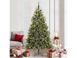 Vidaxl Árvore De Natal Artificial Articulada Com Cones Verde 210 Cm
