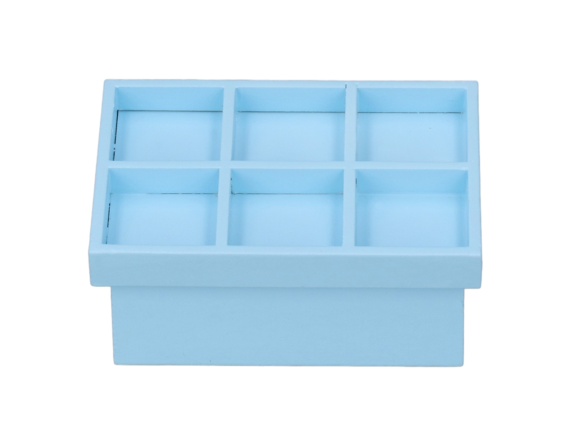 Mali prateleira de Frutas e Legumes Miniatura de Madeira para Casinha de Boneca 1:12 Azul