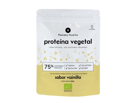 Proteína Vegana Orgânica 75 Baunilha 500 g PLANETA HUERTO