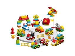 Conjunto de Blocos de Construção Diy Infantil com 140 Peças e Partículas Grandes: Carro Urbano e Brinquedo Educativo MDUG