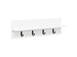 Cabideiro de parede branco 60x10,5x18 cm em madeira tratada MAISON EXCLUSIVE
