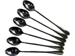 Colheres de Macchiato com Leite Aço Inoxidável Colheres de Iogurte, Sobremesa Ou Café Conjunto de 6 Preto ZYBLSSBB