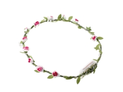 Laxiscreed Coroa De Flores Com Luz Led, Rosas Vermelhas Duradouras Para Cabelo, Estilosa E Elegante