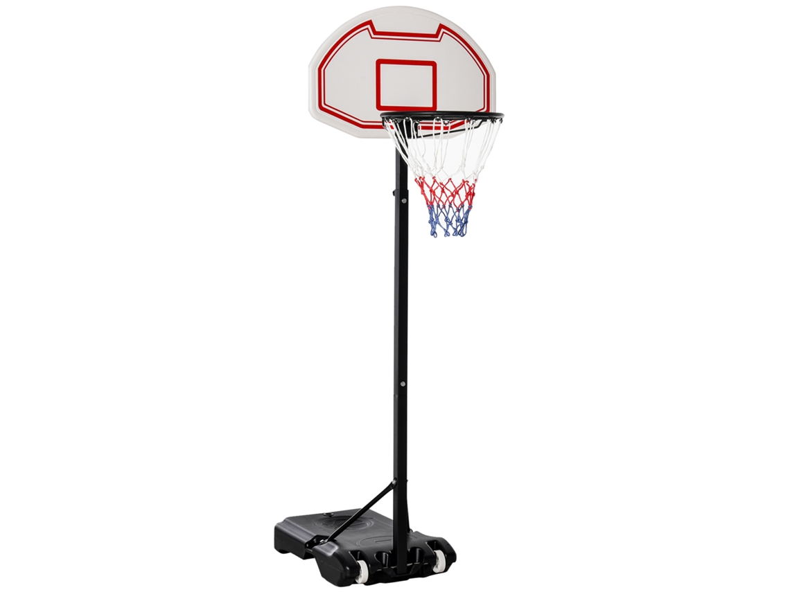 Quadro De Basquete Infantil Ajustável Em Altura 194-249cm,móvel,enchimento Com Água,pe E Aço,preto,para Jardim E Playground