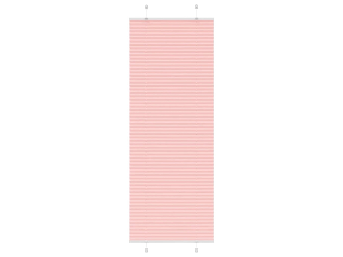 Vidaxl Rosa Plissada Cega 75x200 Cm Largura Tecido 74,4 Cm Poliéster