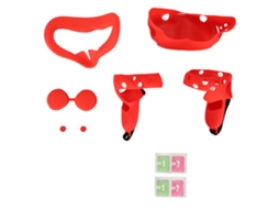 Conjunto de Silicone Vr LAXISCREED para Oculus Quest 2 Vermelho