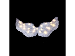 Fasst disfraz de Asas de Anjo Branco com Luzes Led, Asas e Auroras Iluminadas, Suprimentos de Festa para Adultos e Crianças