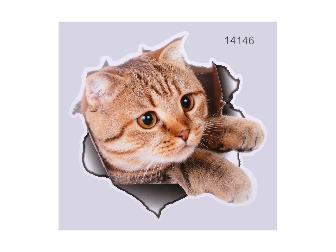 Decal De Parede 3d Animal Decorativo À Prova Dágua