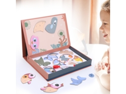 Primerox quebra cabeça Magnético Infantil Diy Placa de Desenho Brinquedo Educativo com Lousa Apagável