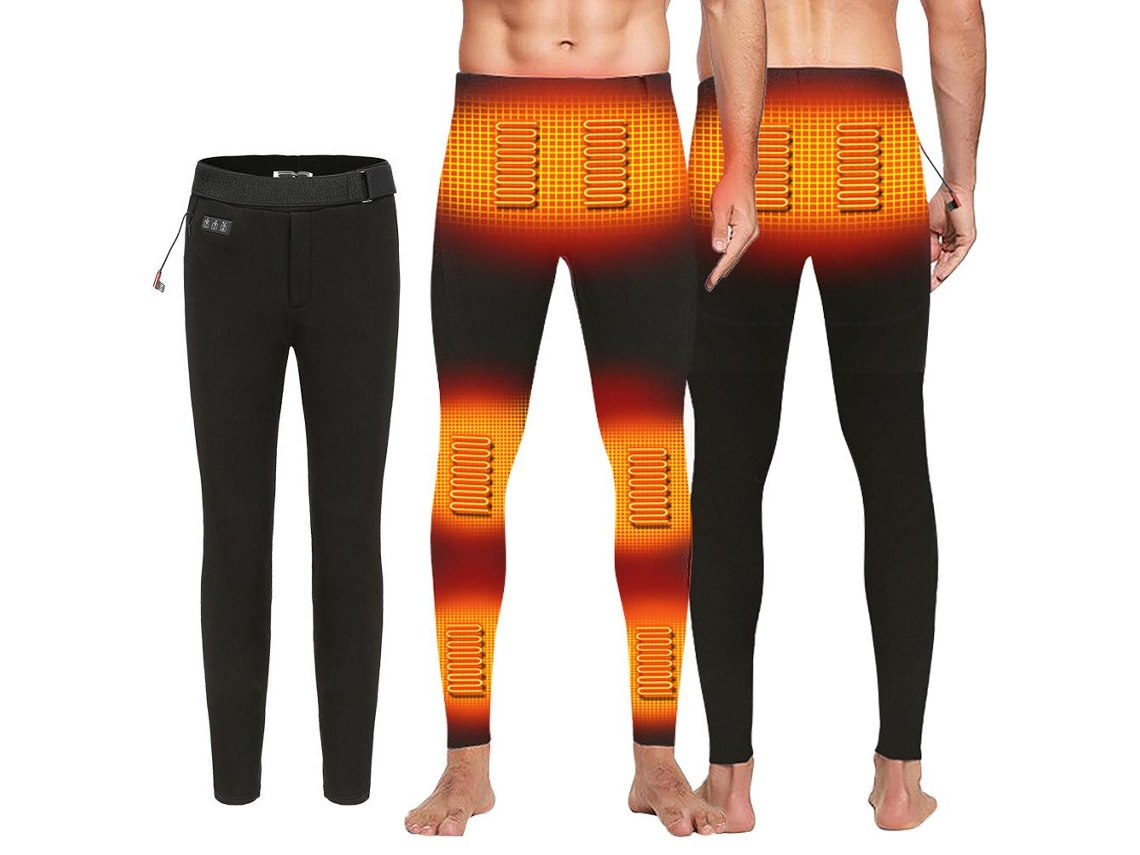 Pantalones Quentes para Homem com 8 Zonas de Aquecimento Usb, 3 Níveis de Ajuste, Inverno S/MARCA