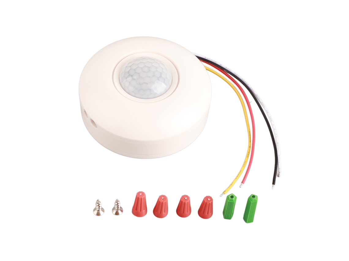 Interruptor De Sensor Pir Infrarrojo 360° Com Atraso Temporal Para Luz Led De Teto