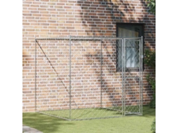 Vidaxl Jaula Para Cão Prateado 200 X 200 X 200 Cm Aço Galvanizado