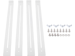 Kit De Reparo Gavetas Com Suportes Ajustáveis Em Aço Carbono Para Reforçar Mdf E Aglomerado Móveis Conjunto Completo 2 Peças