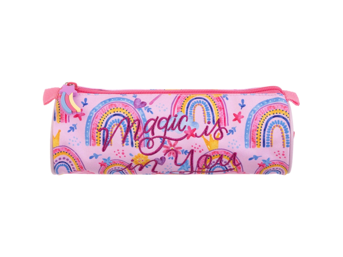 Estojo Redondo Rosa Unicorn Note!