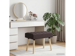 Vidaxl Banco Com Tufting Em Canal Marrom Escuro 60 X 40 X 45 Cm Tecido