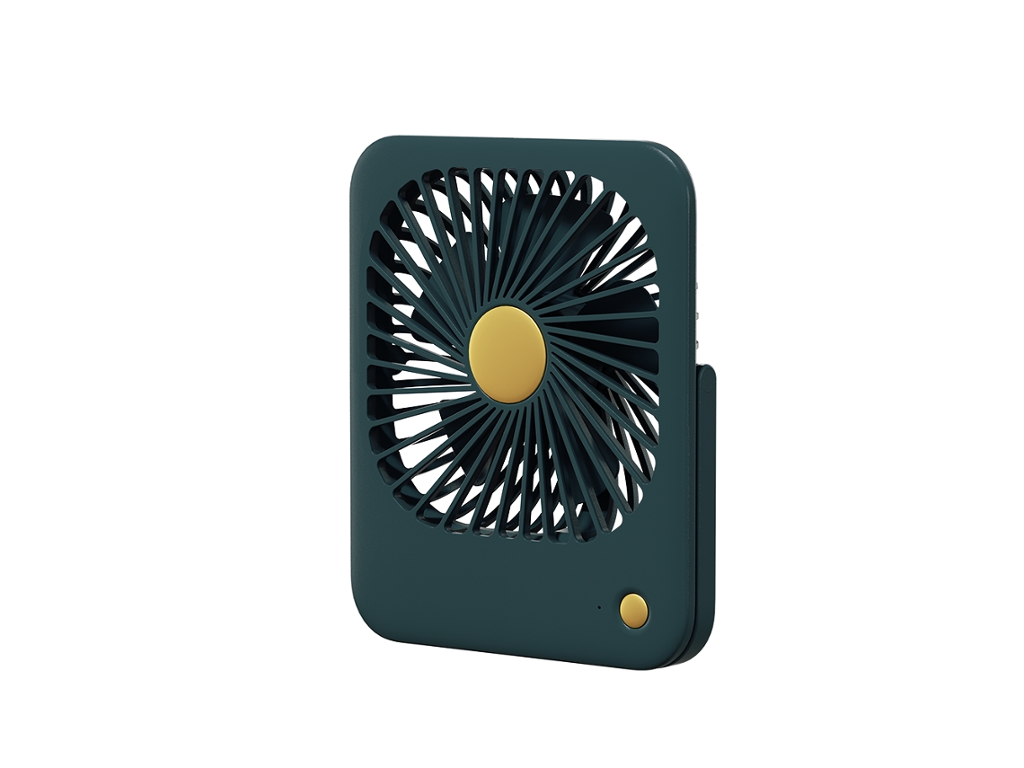 Ventilador De Mesa Elétrico Dobrável Com Bateria Qud 2000mah, Portátil, Usb, Quadrado, Branco Slowmoose