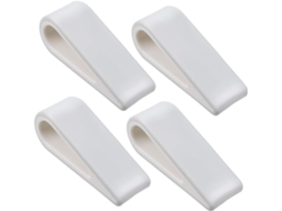 Suporte Elevado E Ventilado Para Laptop Pacote Com 4 Em Plástico Branco, Ajustável, Antiderrapante E Estável