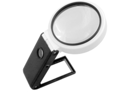 Lupa de Aumento 10x 30x com Luz e Suporte, para Uso Manual Ou em Pé BRILVIBERA