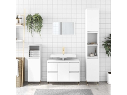 Vidaxl Armário De Casa De Banho 80x33x60 Cm Derivados Madeira Branco