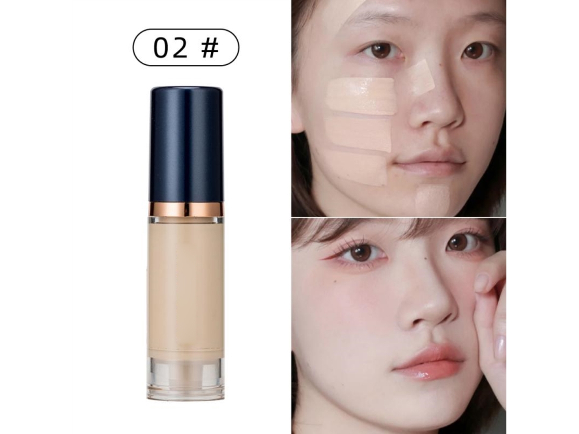 Base Líquida 6 Cores Primer E Corretivo 6ml - Brilho Natural, Longa Duração, Hidratação E Controle De Oleosidade