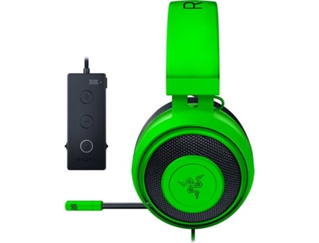Auscultadores Gaming RAZER Kraken Tournament (Com fio - Com Microfone - Verde) — Com fio | 12-28.000 Hz