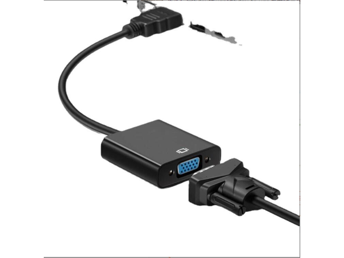 Cabo adaptador HDMI para VGA HD com conexão de áudio e vídeo, adequado para desktops, laptops e PCs (Slowmoose)