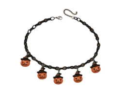 Colar de Halloween Abóbora Morcego Fantasma LAXISCREED