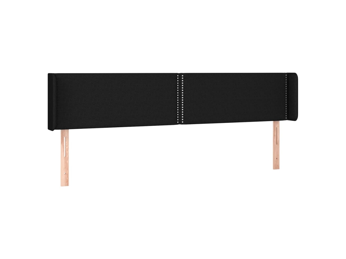 Cabeceira de Cama com Abas Tecido Preto MAISON EXCLUSIVE (163x16x78 cm)