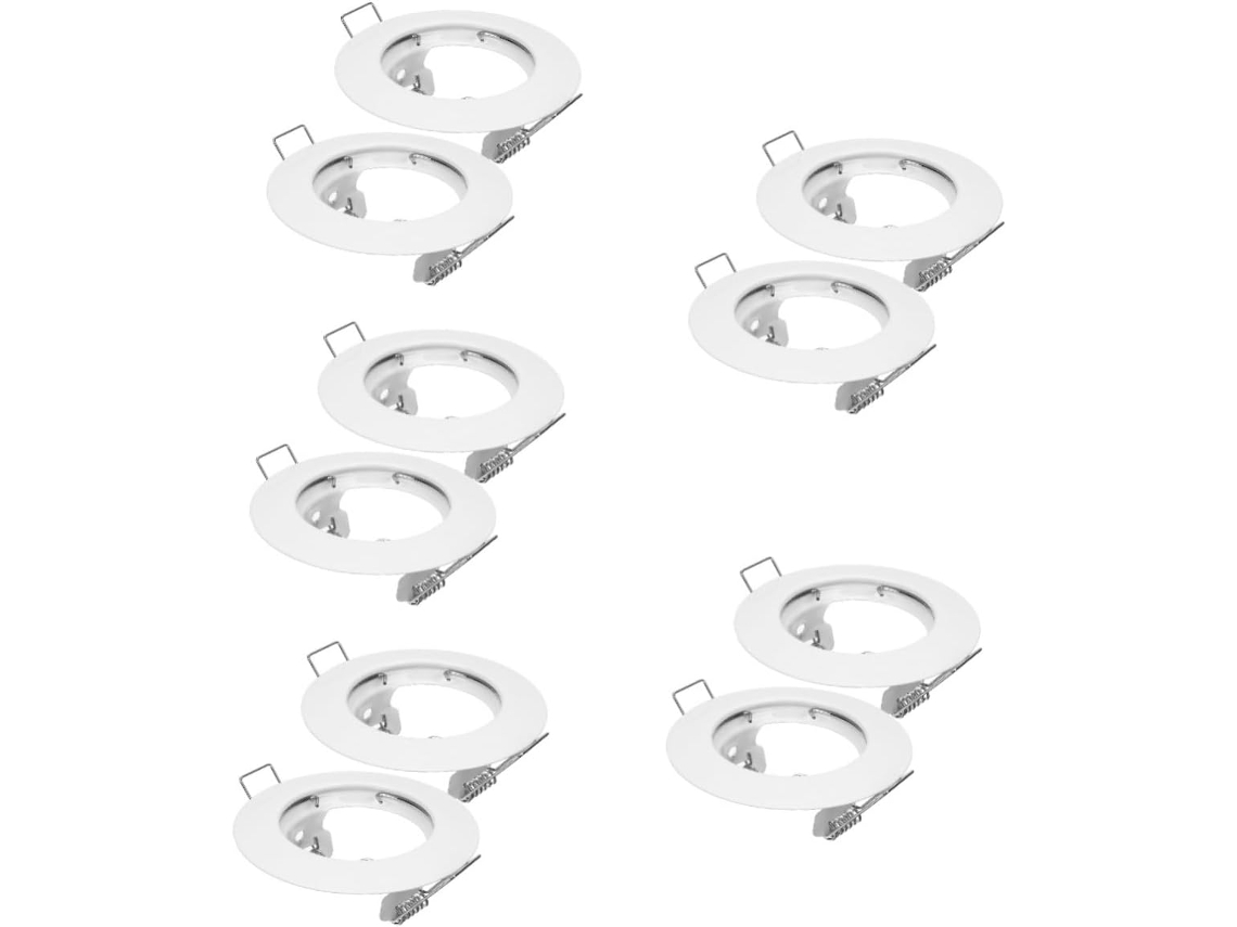 5 Iluminação 2 5 Conjunto De Acabamentos Metálicos Para Tampa Branca