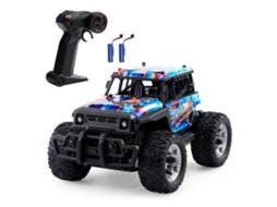 Carro De Controle Remoto Off-road Elétrico Recarregável Com Luzes Led, Presente Para Crianças Meninos Meninas Azul