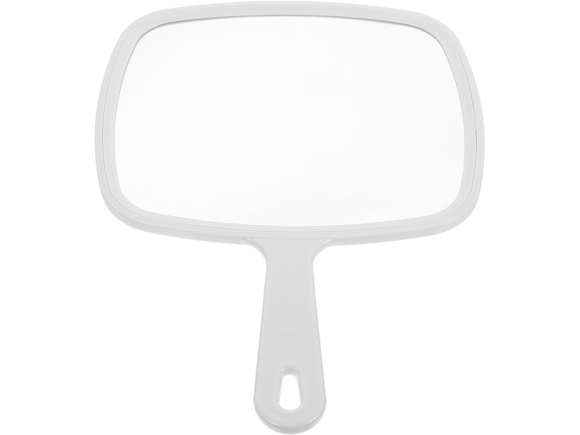 Ferramenta manual portátil, leve e segura, em ABS e alumínio branco, para maquilhagem doméstica.