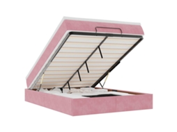 Ottoman Bed, Ottoman Beds Vidaxl Cor-de-rosa Veludo (140 X 190 Cm)